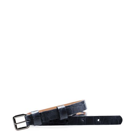 Cinto Feminino New Croco Couro - Marinho