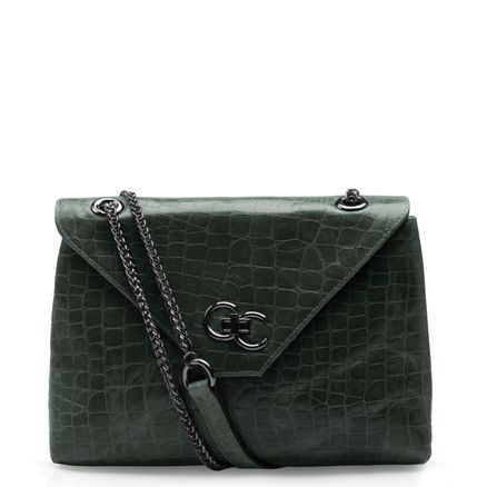 Bolsa De Ombro Feminina Cora New Couro - Croco Forest