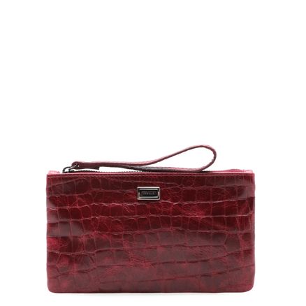 Bolsa Pequena Couro - Croco Scarlet