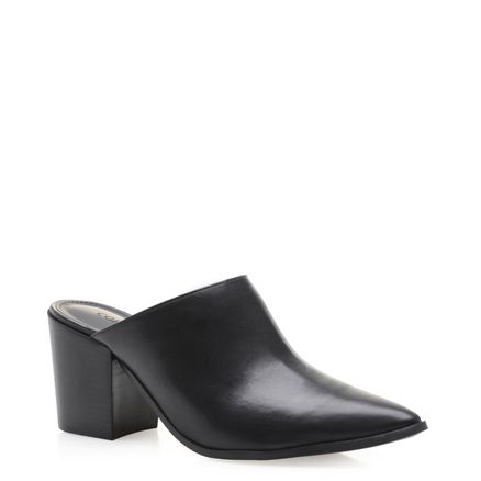 Mule Western Couro Atanado - Preto