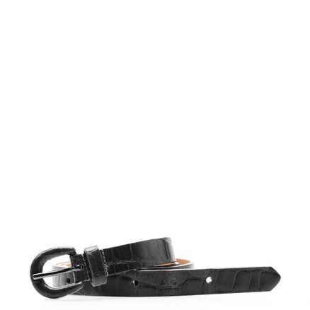 Cinto Feminino Croco - Couro Preto