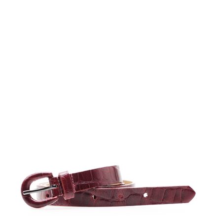 Cinto Feminino Croco - Couro Scarlet