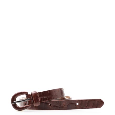 Cinto Feminino Croco - Couro Conhaque