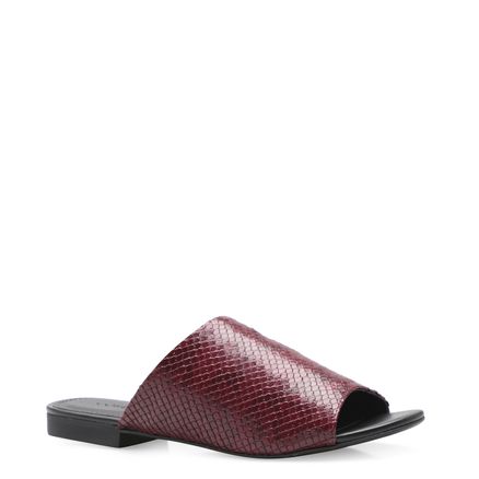 Rasteirinha Slide Minimal Python Soft - Malbec