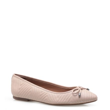 Sapatilha Matelassê Chevron - Napa Soft Nude