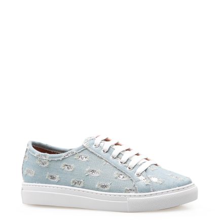 Tênis Feminino - Tecido Jeans Azul