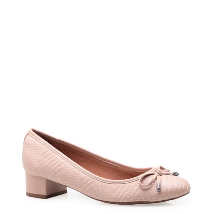 Scarpin Matelassê Chevron - Napa Soft Nude