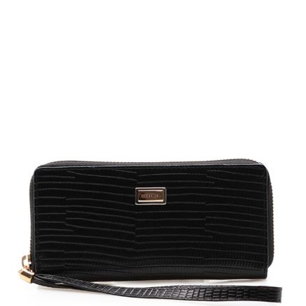 Carteira Celular Feminina Couro - New Lezard Preto