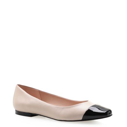 Sapatilha Classic Couro Avelã Verniz Soft - Preto
