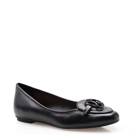 Sapatilha Slipper Couro Kid - Preto