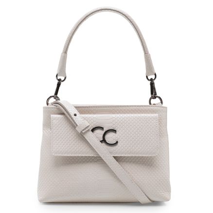 Mini Shoulder Python Dorso Couro - Ice