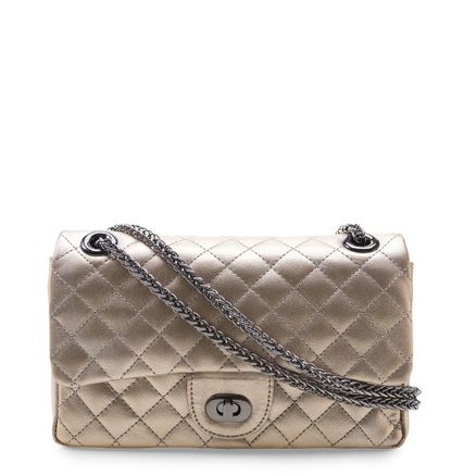 Bolsa De Ombro Feminina Couro - Floater Prata Velho