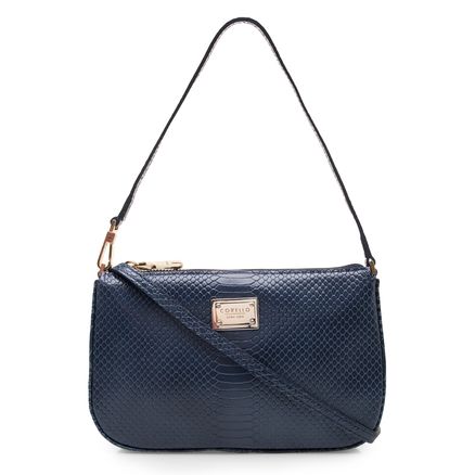 Crossbag Couro - Python Safira