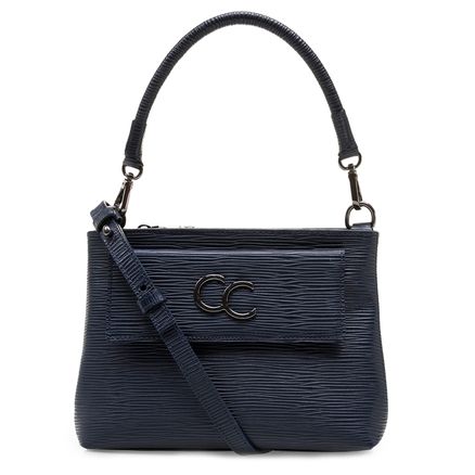 Bolsa De Ombro Feminina Mini Raiz Couro - Marinho