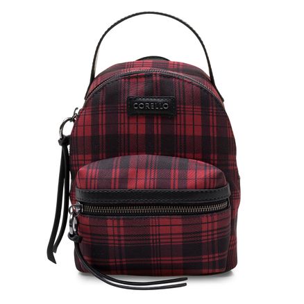 Mochila Feminina Mini Tecido Xadrez - Malbec Tartan