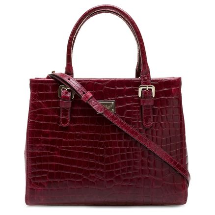 Bolsa Tote New Croco Couro - Scarlet