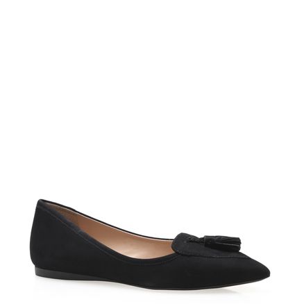 Sapatilha Barbicacho Couro Nobuck - Preto