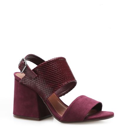 Sandália Feminina Minimal Python Camurça - Soft Malbec