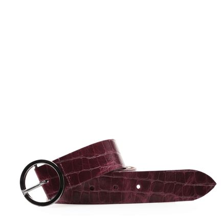 Cinto Feminino New Croco Couro - Malbec