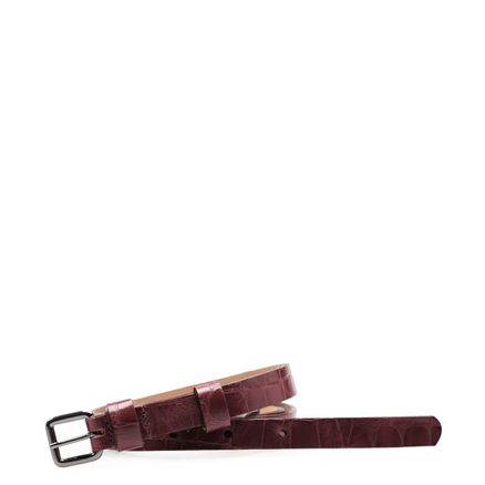 Cinto Feminino New Croco Couro - Malbec