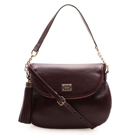 Bolsa Transversal Feminina Floater - Couro Casablanca Malbec