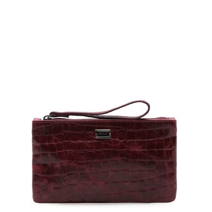 Bolsa Pequena Couro - Croco Malbec