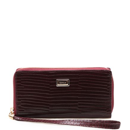 Carteira Celular Feminina Couro - New Lezard Malbec