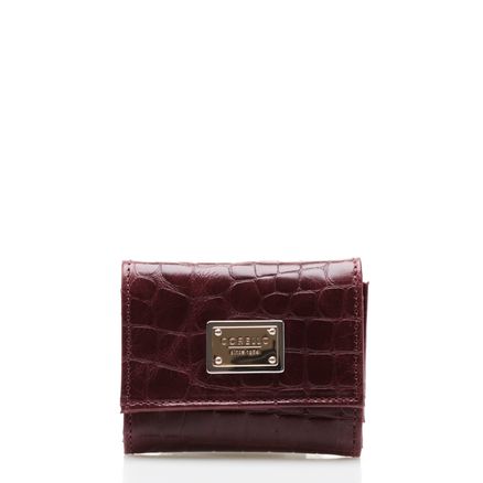Carteira Feminina New - Couro Croco Malbec