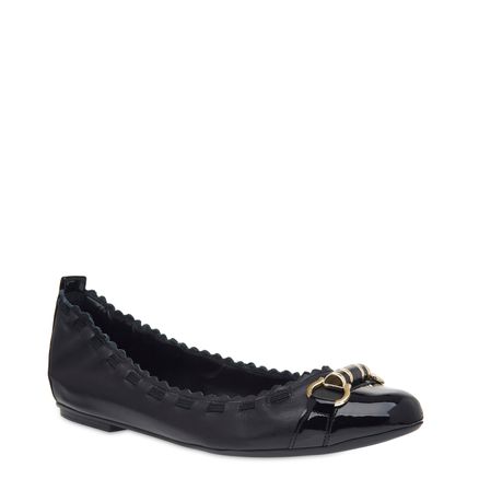 Sapatilha Confort Metal Couro Kid - Preto