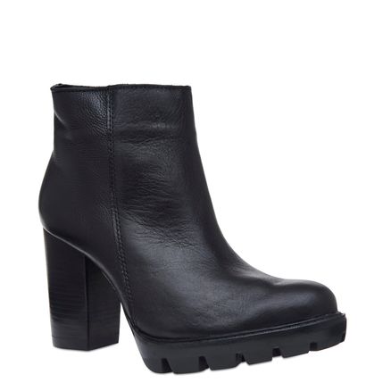 Bota Feminina Ankle Boot Grunge - Preto