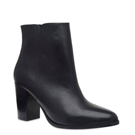 Bota Feminina Ankle Boot Couro - Preto