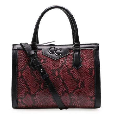 Bolsa Tote New Python Couro - Malbec Fly Preto