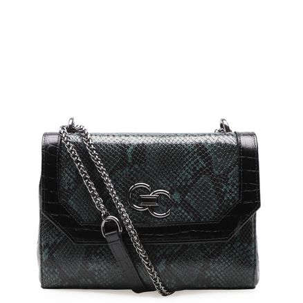 Bolsa Transversal Feminina New Python Couro - Forest Croco Preto