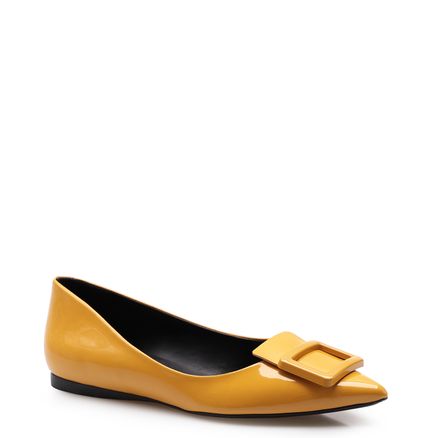 Sapatilha Fivela Encapada Verniz Soft - Yellow