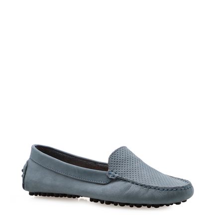 Mocassim - Couro Nobuck Denim