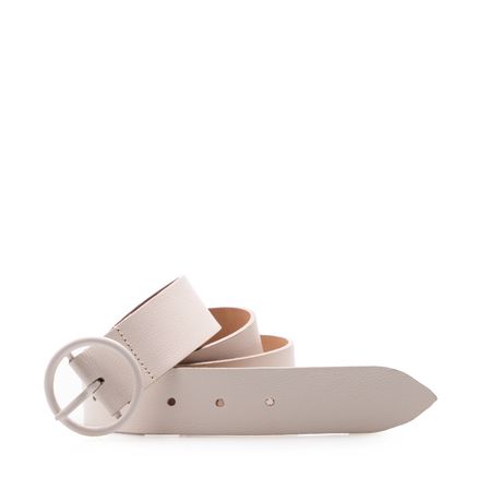 Cinto Feminino Bold Fiv Redonda Couro - Fly White
