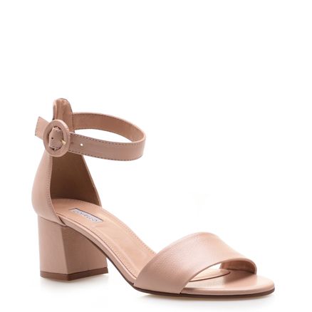 Sandália Feminina Minimal Low - Couro Fly Nude