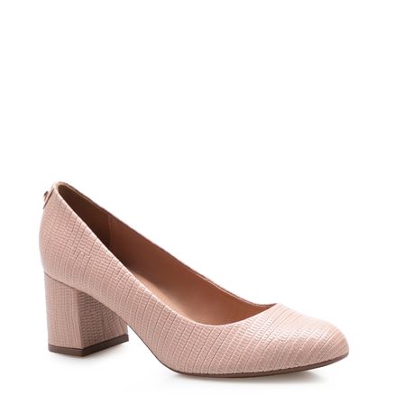 Scarpin Classic Couro New Lezard - Nude