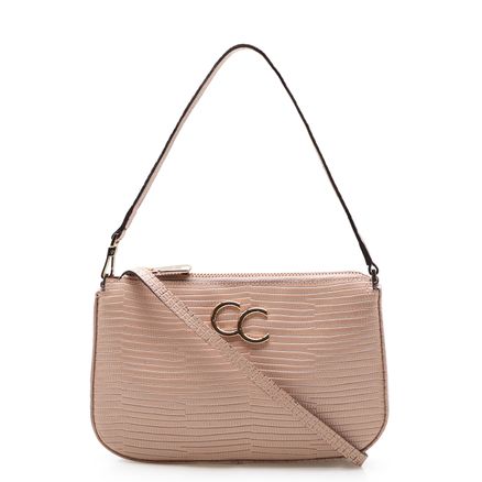 Bolsa Transversal Feminina Couro - New Lezard Nude