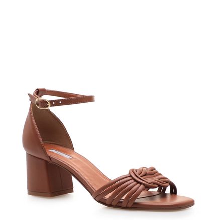 Sandália Feminina Knot Sandal - Napa Soft Caramelo