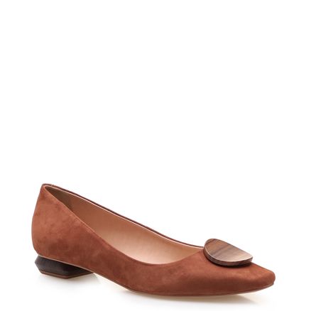 Sapatilha Wood - Couro Nobuck Ocre