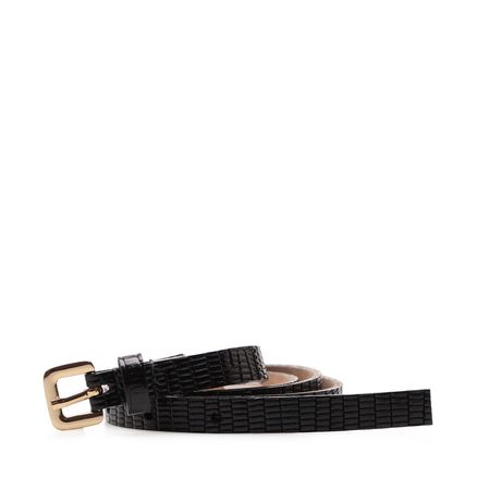 Cinto Feminino Fino Couro - New Lezard Preto