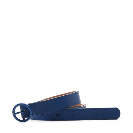 Cinto Feminino Mini Fiv Redonda Bold Couro - Veneza Indigo