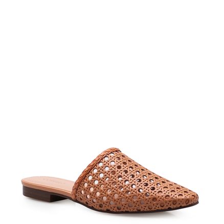 Mule Bali Couro Atanado - Tan