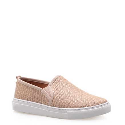 Slip On Feminino - Tressê Natural / Gorgurão