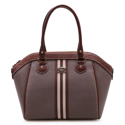 Bolsa De Mão Firenze - Croco Marrom
