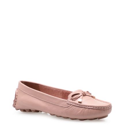 Mocassim Feminino Drive - Couro Atanado Rosa