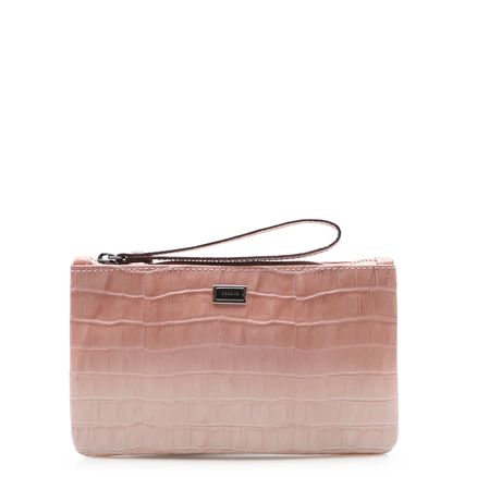 Bolsa Pequena - Croco Degradê Rosa