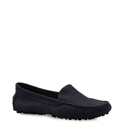 Mocassim - Couro Nobuck Marinho