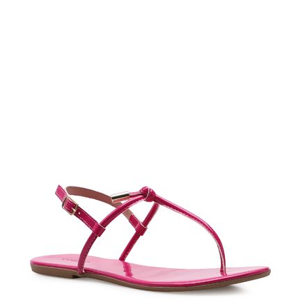 Rasteirinha Knot - Verniz Rosa